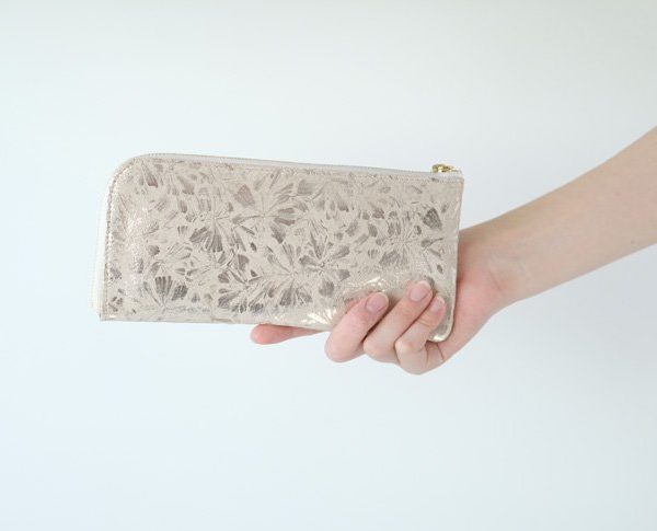 POMTATA | HAK Z ZIP Long Wallet フラワースパーク箔 お財布